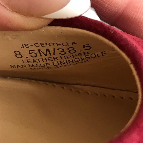 Jessica Simpson Sexy Leather Core Burgundy Suede Stiletto Heels Sz 8.5 - Picture 11 of 11